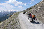 Erste Hindernisse am Tenda-Pass, Grenze Frankreich-Italien, Hinterland Nizza